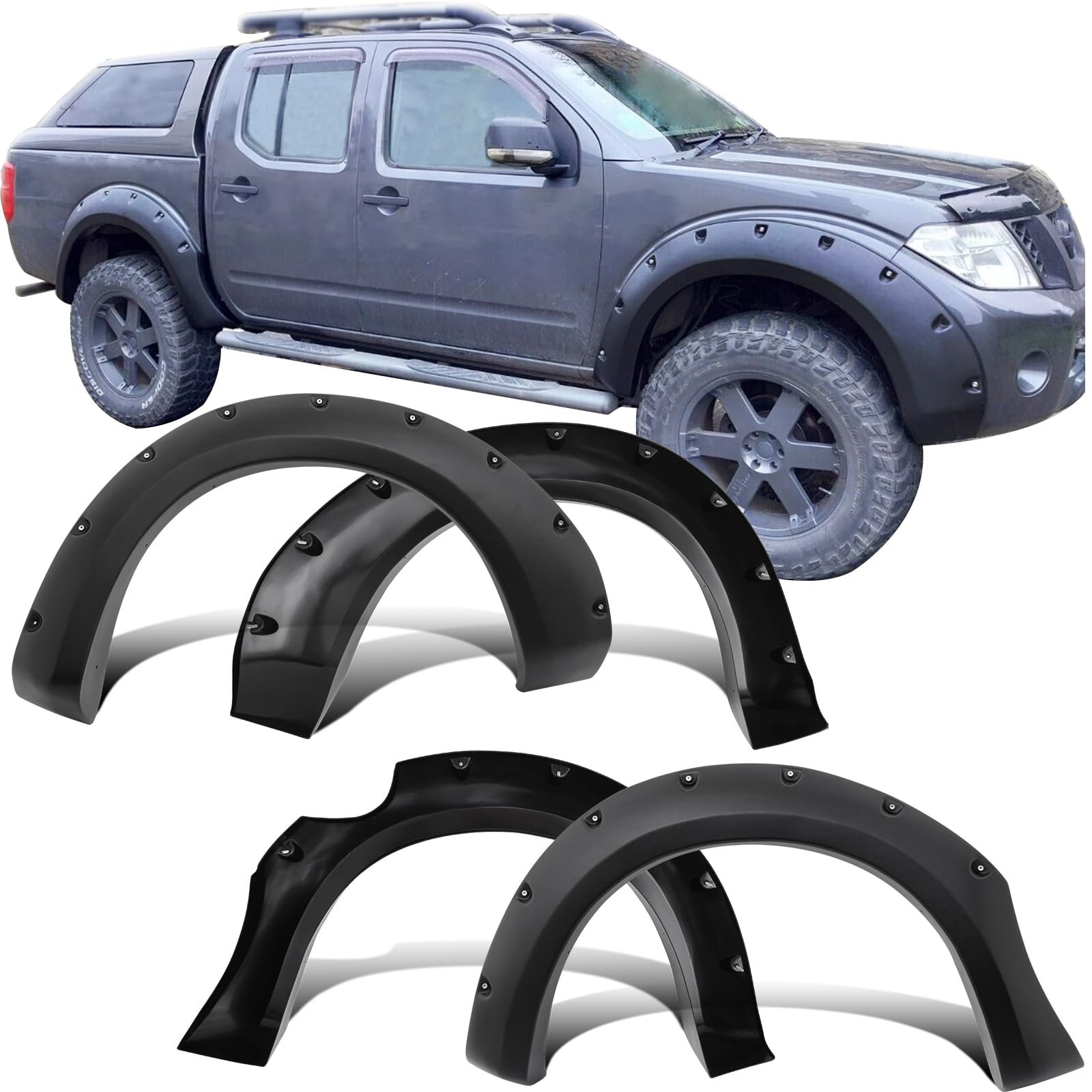 JHCHAN Kotflügelverbreiterungen für NISSAN NAVARA D40 2006-2014 Doppelkabinen, 35 mm verbreitern Schwarz ABS Extra Breite 8 Zoll groß Radlaufverlängerungen Zubehör JHCHAN Kotflügelverbreiterungen für NISSAN NAVARA D40 2006-2014 Doppelkabinen, 35 mm verbreitern Schwarz ABS Extra Breite 8 Zoll groß Radlaufverlängerungen Zubehör von JHCHAN
