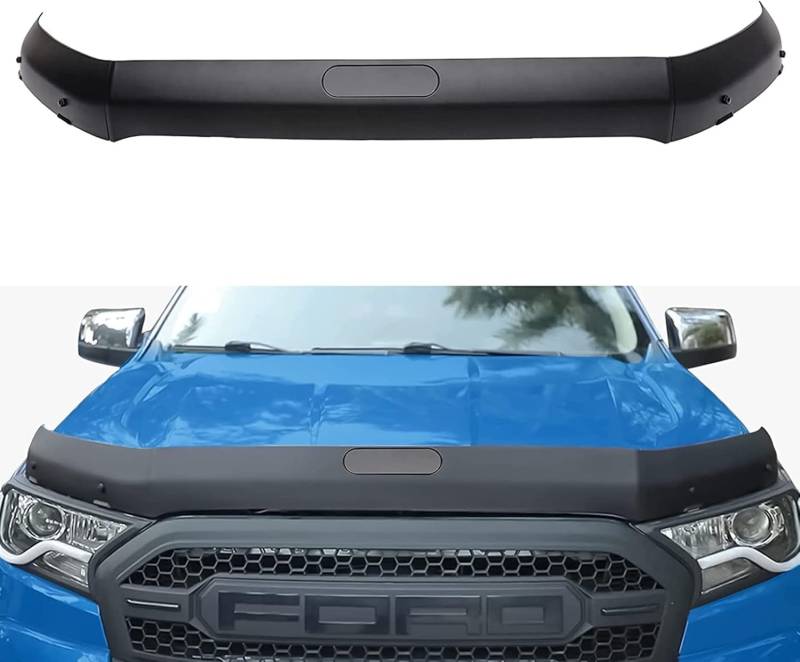 JHCHAN Motorhaube Deflektor Insekten Steinschlagschutz kompatibel mit Ford Ranger Wildtrak 2015-2022 T7 T8 Raptor XL XLT Limited Tremor Wildtrak X Platinum von JHCHAN