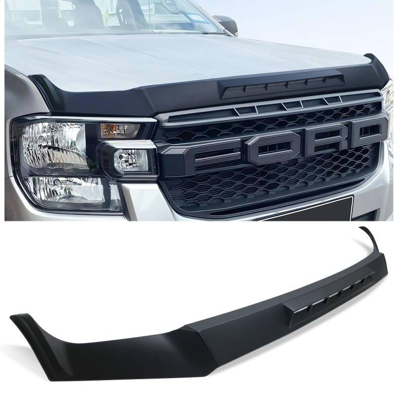 JHCHAN Motorhaube Deflektor Insekten Steinschlagschutz kompatibel mit Ford Ranger Wildtrak 2023-2024-2025 T9 XL XLT Limited Tremor Wildtrak X Platinum von JHCHAN