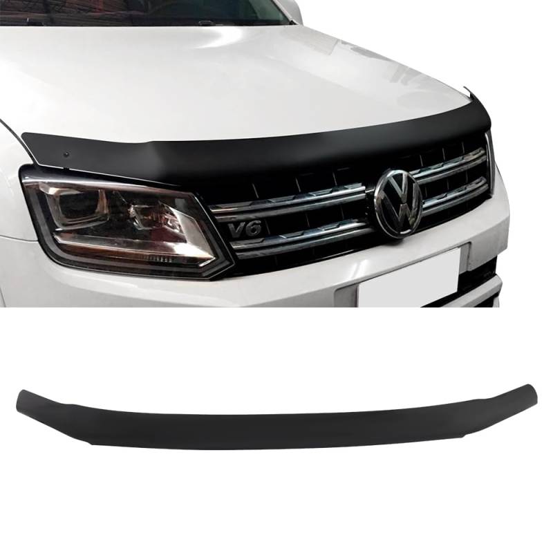 JHCHAN Motorhaube Deflektor Insekten Steinschlagschutz für Volkswagen VW Amarok 2009-2022 V6, Aventura Trendline Startline Highline Pick-up Motorhaubenschutz Zubehör Dunkel von JHCHAN