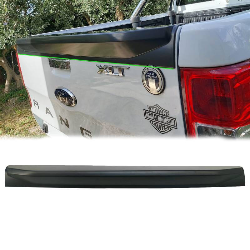 JHCHAN Passform Heckklappen Schutzleiste Ladekantenschutz Abdeckung für Ford Ranger 2012-2022 T6 T7 T8 Wildtrak Raptor XL XLT Tremor Stoßstangenschutz Anti Scratch Abdeckung Heckklappe Spoiler von JHCHAN