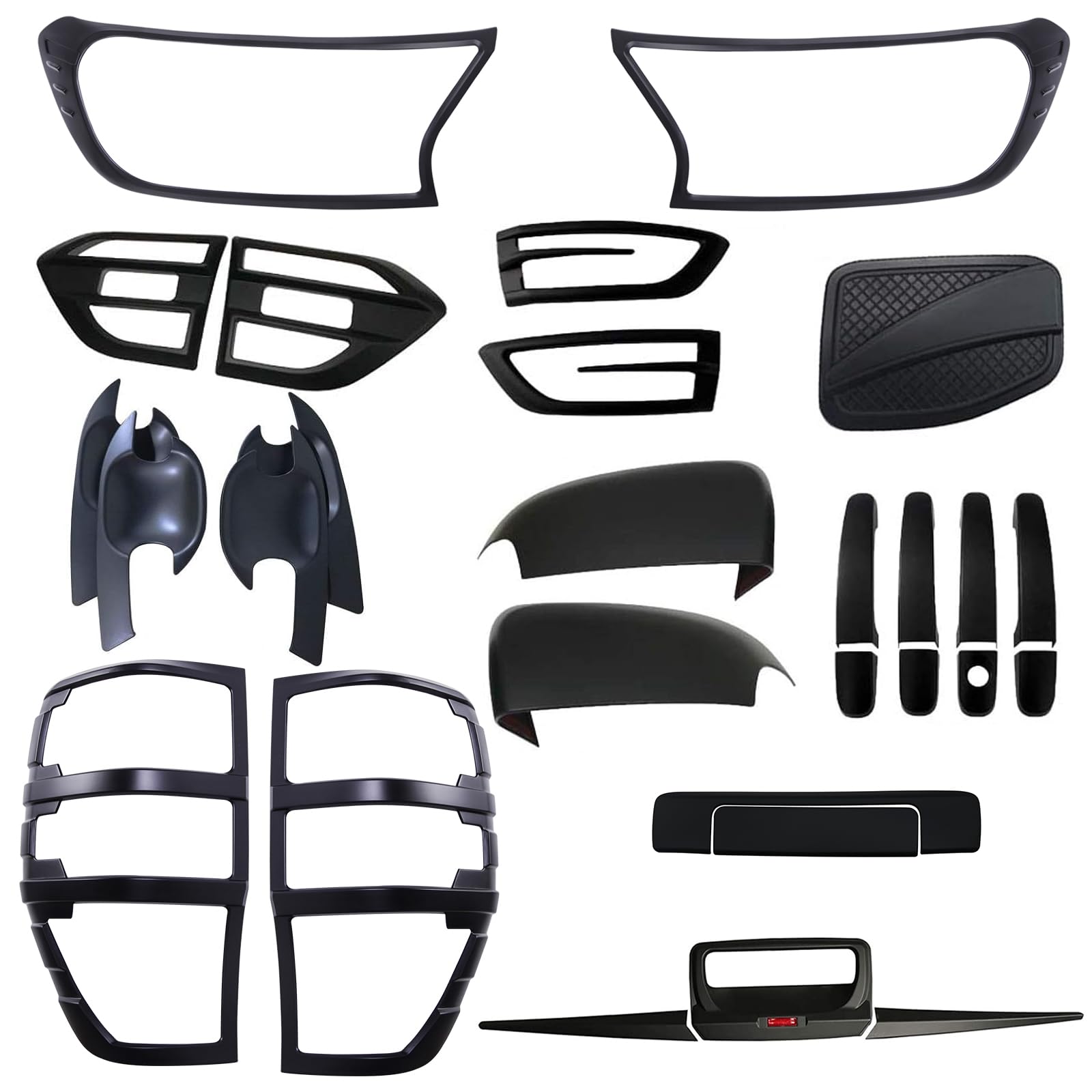 JHCHAN Pickup Ganzkörper Kits für Ford Ranger Wildtrak 2015–2022 T7 T8 Mk2 Mk3 XL XLT ABS Karosserie-umgebendes Zubehör (für Ford Ranger T7 T8 2015–2022) von JHCHAN
