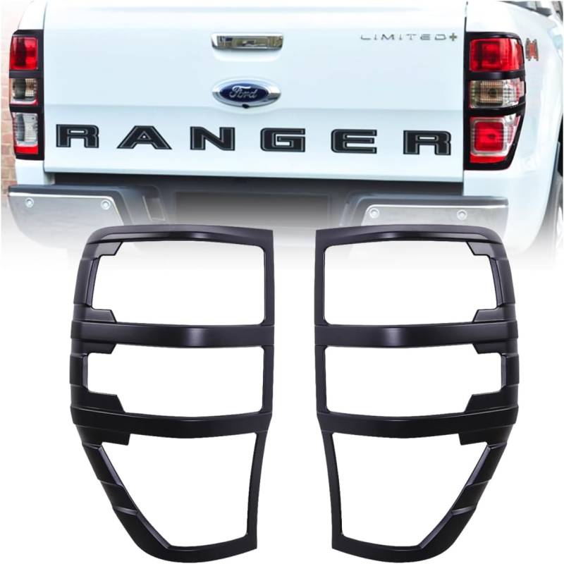 JHCHAN Rücklichtabdeckung für Ford Ranger 2012-2022 Wildtrak Raptor XL XLT Limited Platinum Tremor T6 T7 T8 (2012-2022 Rücklichtabdeckung) von JHCHAN