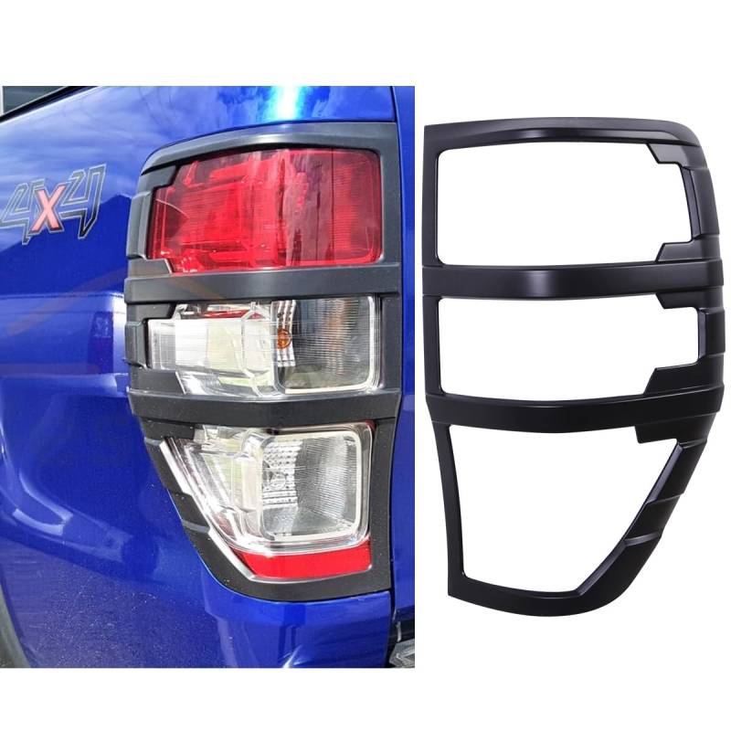 JHCHAN Rücklicht Scheinwerfer Abdeckung für Ford Ranger 2014-2022 Wildtrak Raptor Limited XL XLT Tremor T7 T8 Vordere hintere Lampenschutz-Einfassung (Rücklichtabdeckung) von JHCHAN