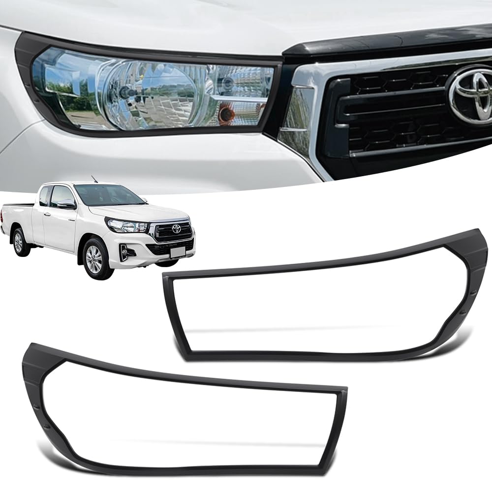 JHCHAN Scheinwerferblenden für Toyota Hilux 2015-2020 Basismodelle Hilux Active Icon Revo, Hilux AN110 AN120 AN130 Schwarze Scheinwerferblende Scheinwerferabdeckung JHCHAN Scheinwerferblenden für Toyota Hilux 2015-2020 Basismodelle Hilux Active Icon Revo, Hilux AN110 AN120 AN130 Schwarze Scheinwerferblende Scheinwerferabdeckung von JHCHAN