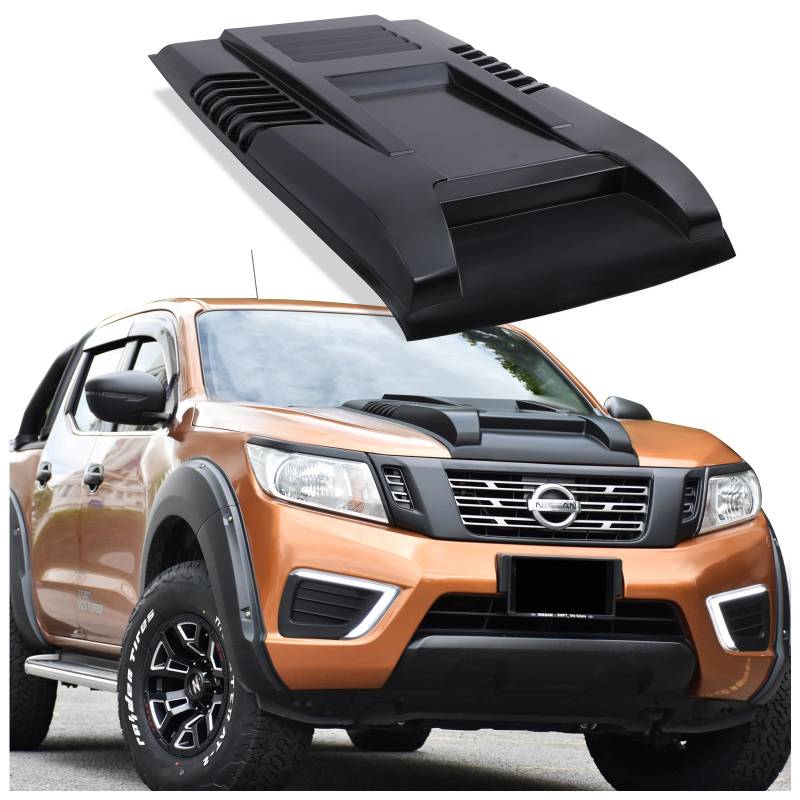 JHCHAN Motorhaubenschaufel für Nissan Navara NP300 D23 2015-2020 ABS Motorhauben Offroad-Zubehör-Schwarz von JHCHAN