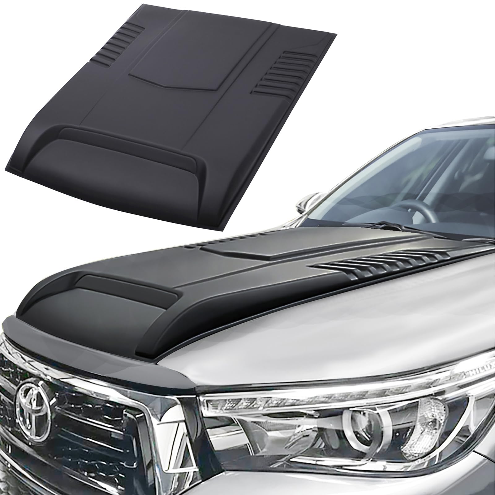 JHCHAN Motorhaubenschaufel für Toyota Hilux 2015-2020, Hilux AN110 AN120 AN130 Active Icon Revo Invincible GR Sport Revo ABS Motorhaube Offroad-Zubehör von JHCHAN