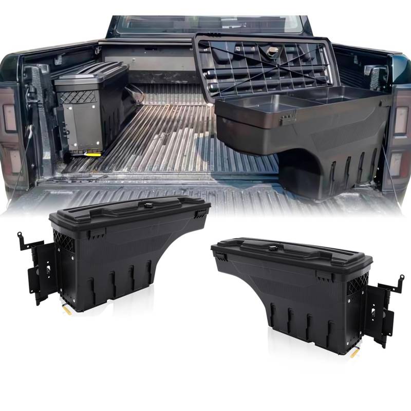 JHCHAN Werkzeugkasten Werkzeugaufbewahrung für Ford Ranger 2012–2022 T6 T7 T8 Wildtrak XL XLT Platinum Tremor Raptor (EIN Paar Swing Case) von JHCHAN