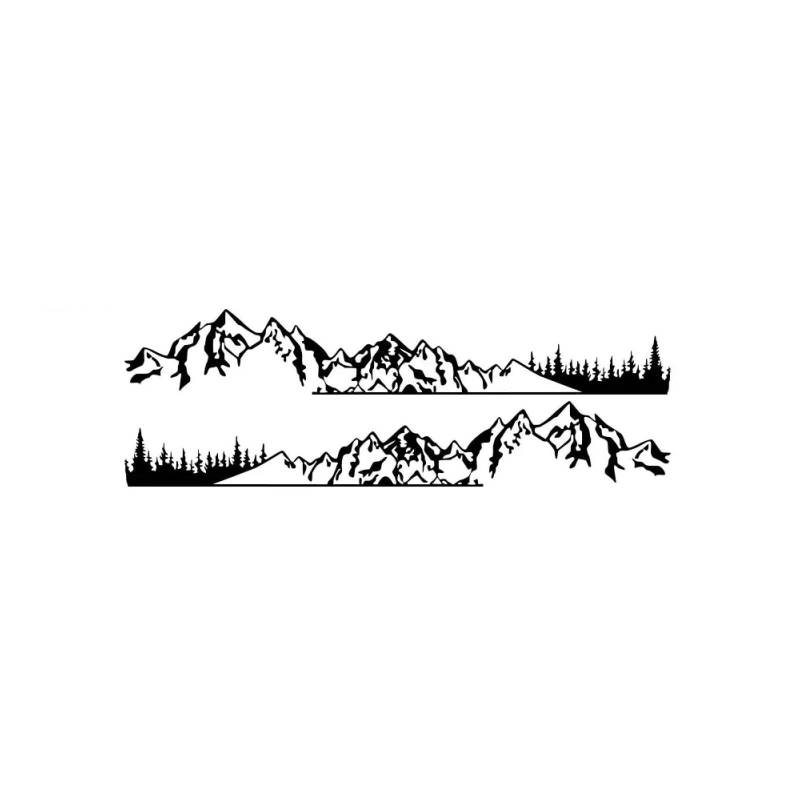 Mountain Styling Auto Aufkleber, für R=enault Espace 3 4 Camper Van Dekor Wohnmobil Grafik Kit Vinyl Aufkleber Auto Tuning Zubehör Mattschwarz von JHKJDS