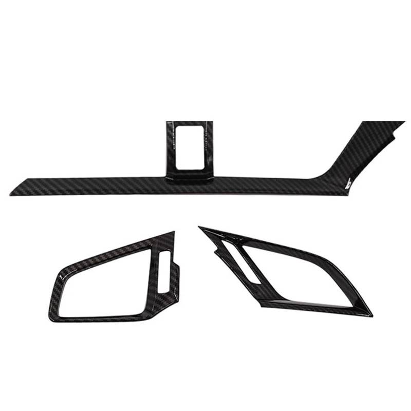 Auto Aufkleber Trim Cover Für Civic Für Limousine 2016 2017 2018 2019 2020 2021 3-teiliges Carbon-Faser-Auto-Armaturenbrett AC Air Vent Outlet Cover Zierrahmen Dekor Panel Trim Innen von JHMHCOQ