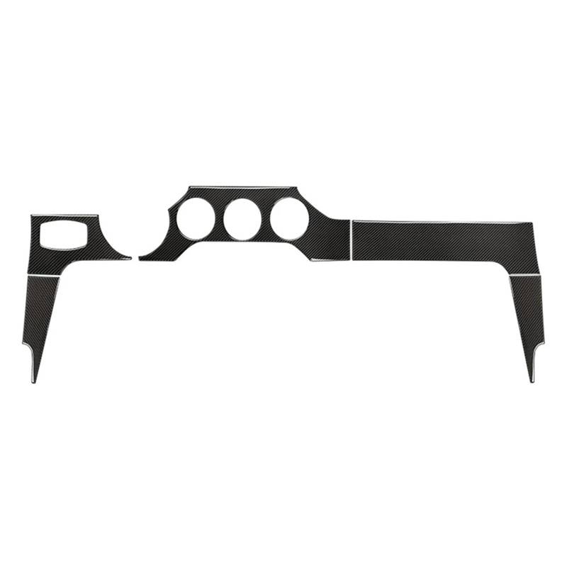 Auto Aufkleber Trim Cover Für Ford Für Mustang 2015 2016 2017 2018 2019 LHD 5 Stücke Kohlefaser ABS Auto Innenraum Armaturenbrett Verkleidung Dekoration Aufkleber Dekor Panel Trim Innen von JHMHCOQ