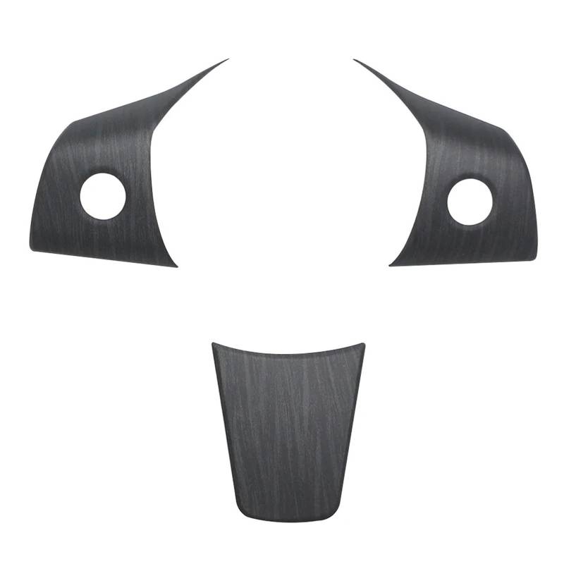 Auto Aufkleber Trim Cover Für Tesla Für Modell 3 2016-2023 Für Modell Für Y 2019-2024 3-teiliges Auto-Lenkrad-Tastenfeldabdeckung Zierleiste Dekoration Aufkleber Zubehör Dekor Panel Trim Innen von JHMHCOQ