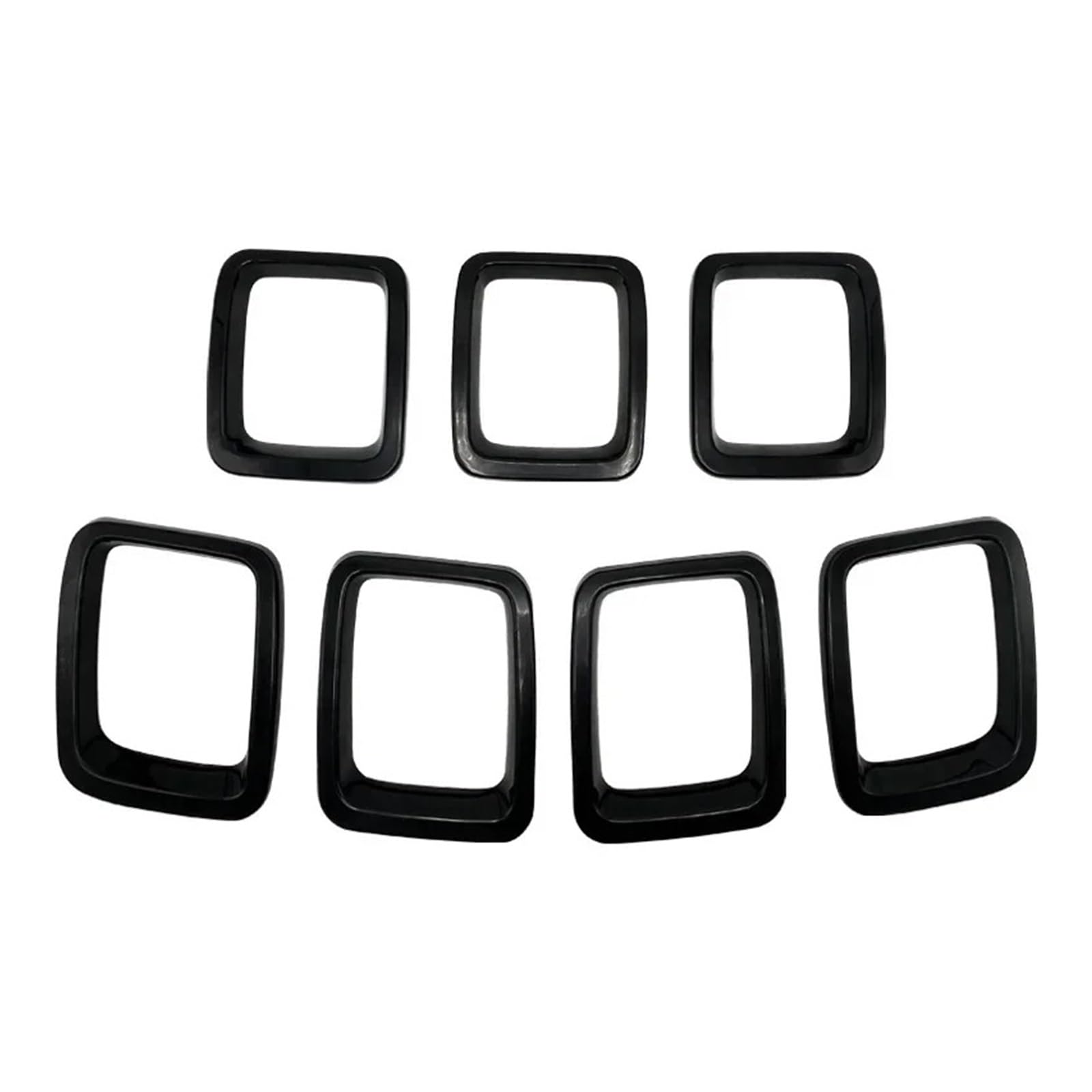 Auto Front Gitter Auto Carbon Grille Einsätze Front Grill Abdeckung Rahmen Trim Kit Für Jeep Für Kompass Für MP 2017 2018 2019 2020 Außen Zubehör Kapuze Kühlergrill(Schwarz) von JHMHCOQ