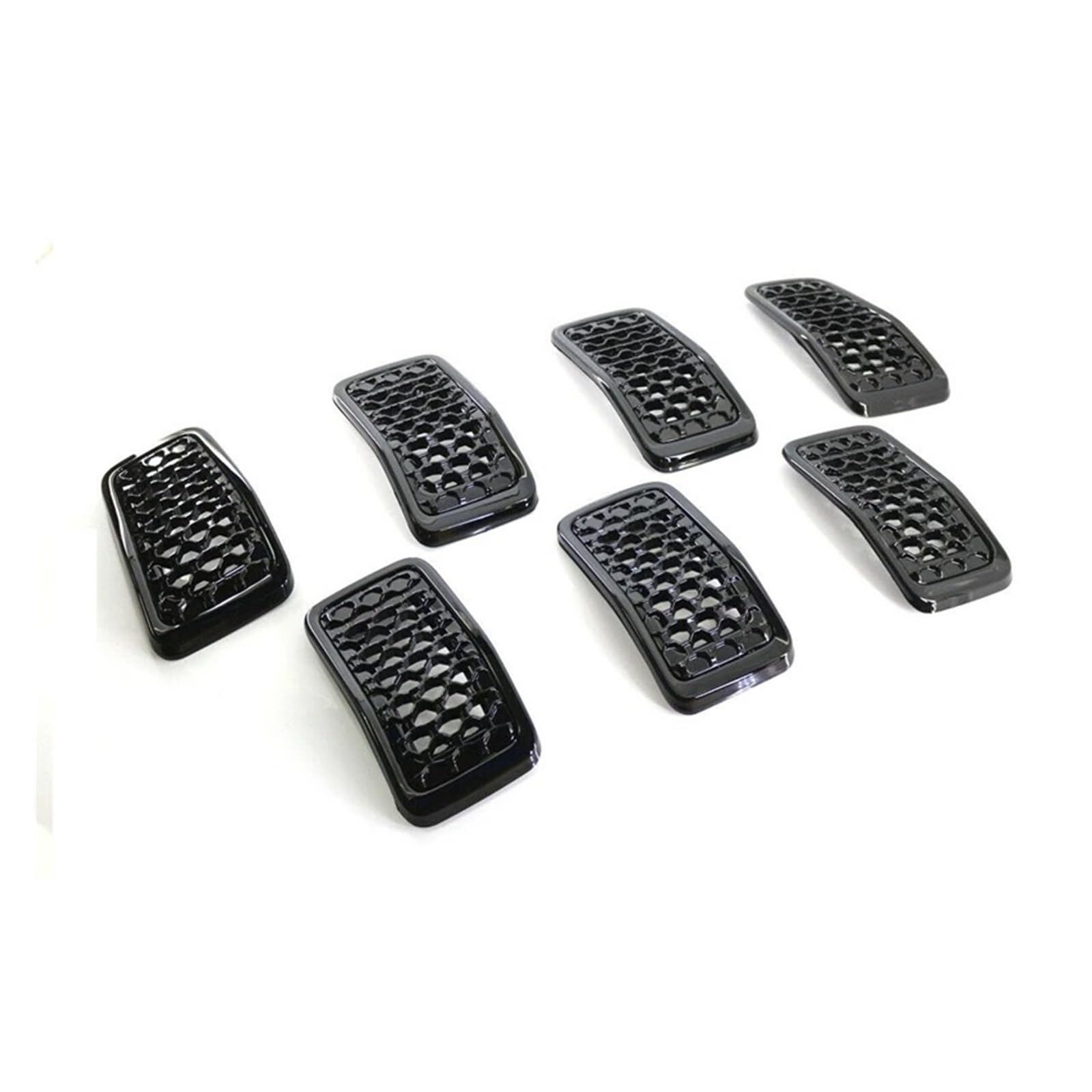 Auto Front Gitter Chrome Mesh Honeycomb Frontgrill Einsätze Rahmen Für Jeep Für Cherokee 2019 2020 2021 2022 Kapuze Kühlergrill(Gloss Black) von JHMHCOQ