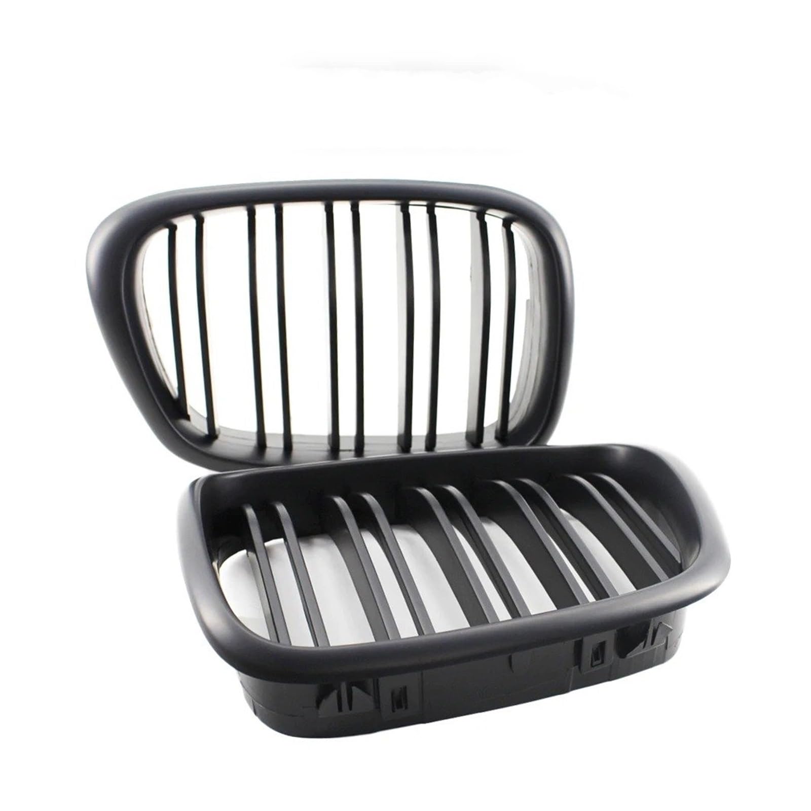 Auto Front Gitter Front Center Grill Hood Nierengitter Dual Line 2 Lamellen Für E39 Für 5 Series 525 528 530 535 Für M5 1999 2000 2001 2002 2003 2004 Autozubehör Kapuze Kühlergrill(Matt Black) von JHMHCOQ