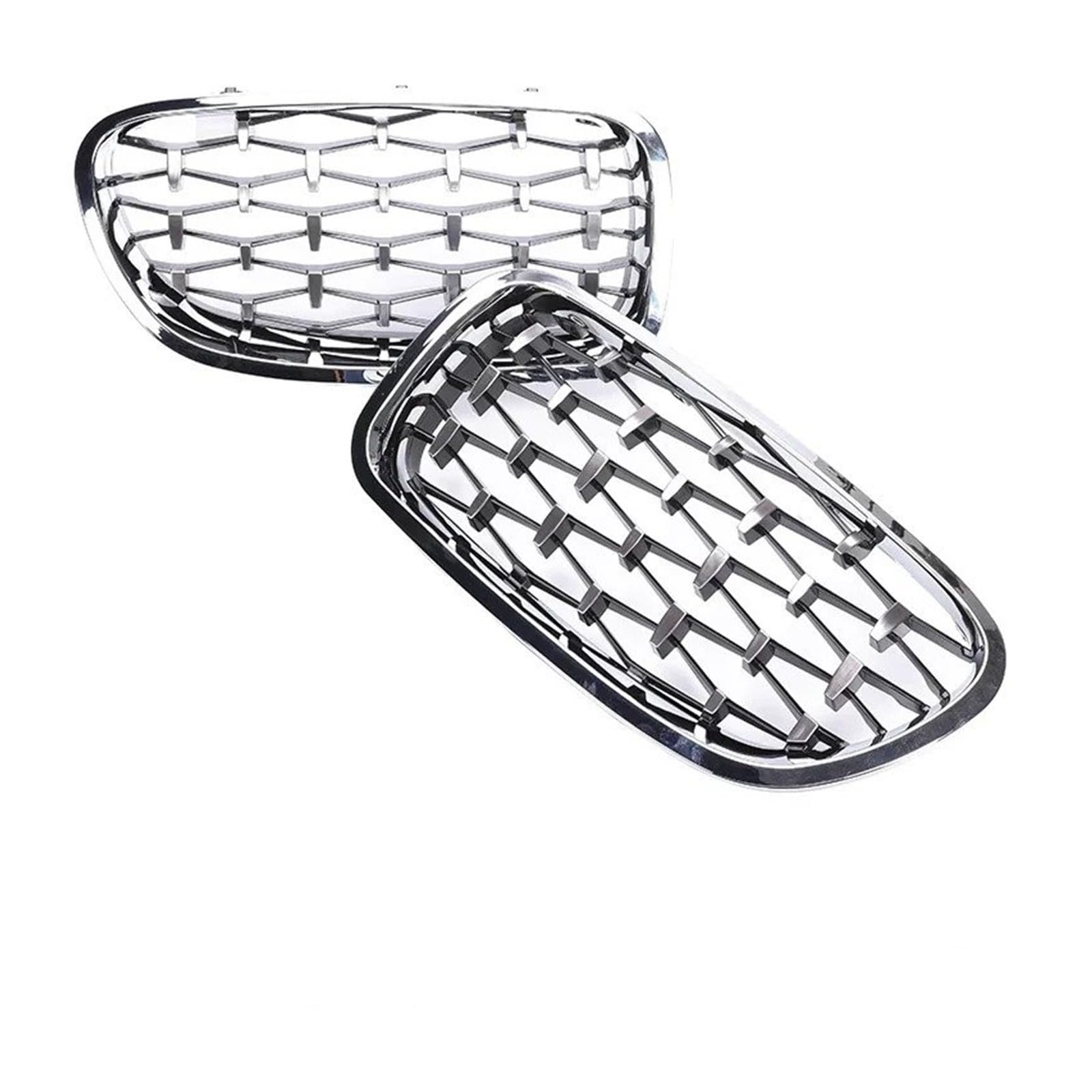 Auto Front Gitter Frontstoßstange Niere Racing Grille Schwarz Auto Ersatz Grill Für 5 Serie Für F10 Für F11 Für F18 Für M5 2010 2011 2012 2013 2014 2015 2016 2017 Kapuze Kühlergrill(All Chrome Diamond Auto Front Gitter Frontstoßstange Niere Racing Grille Schwarz Auto Ersatz Grill Für 5 Serie Für F10 Für F11 Für F18 Für M5 2010 2011 2012 2013 2014 2015 2016 2017 Kapuze Kühlergrill(All Chrome Diamond von JHMHCOQ
