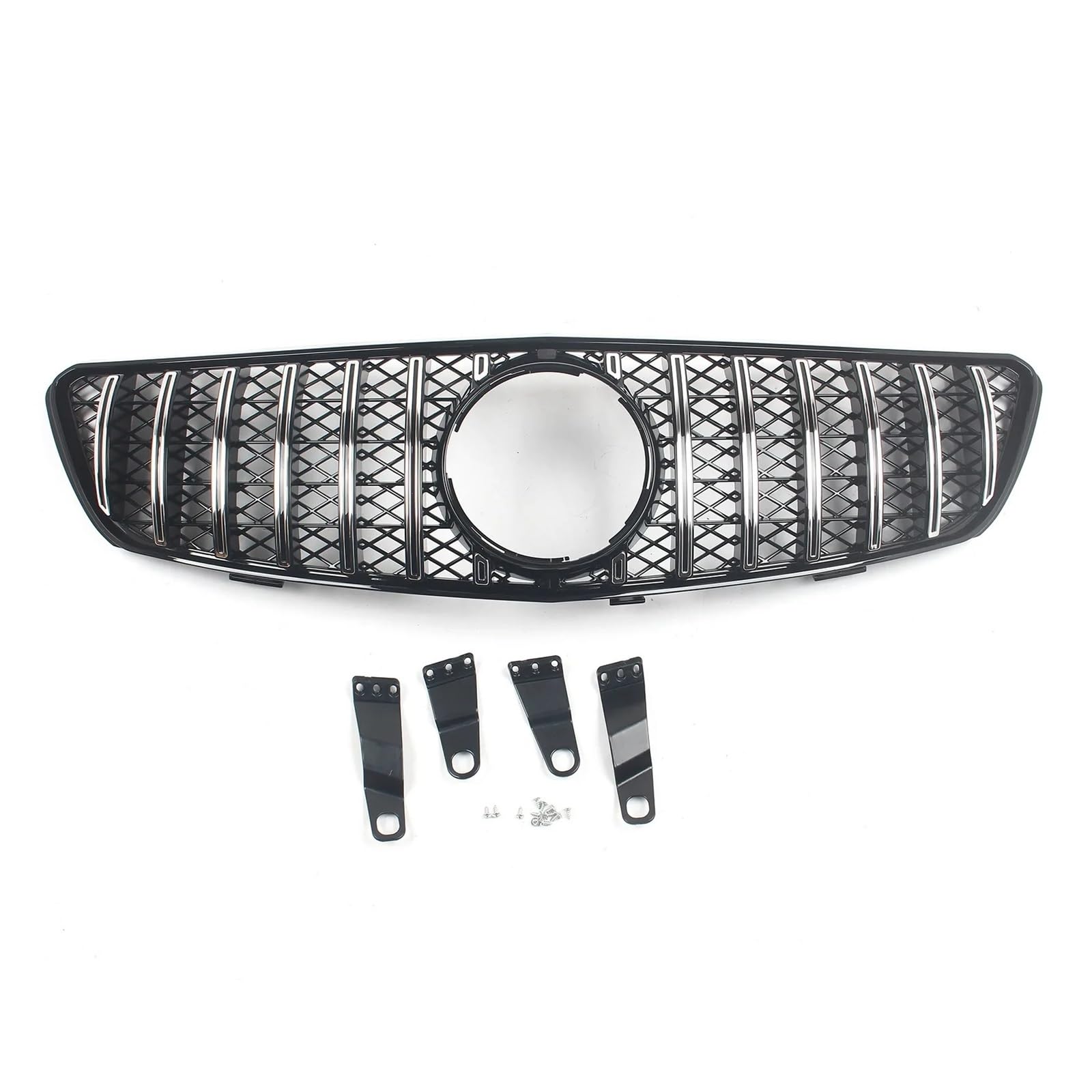 Auto Front Gitter Frontstoßstangengrill Body Kit Kühlergrill Für Für Benz Für R-Klasse Für W251 2005 2006 2007 2008 2009 Für R350 Für R500 Kapuze Kühlergrill(Chrom) von JHMHCOQ