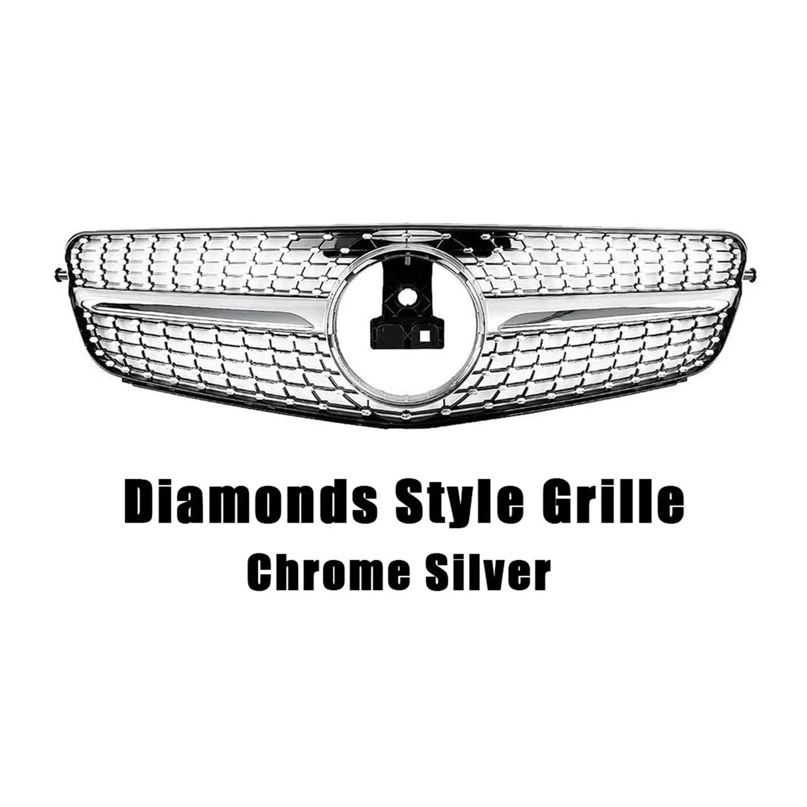 Auto Front Gitter Frontstoßstangengrill Für Für Benz Für C-Klasse Für W204 2008 2009 2010 2011 2012 2013 2014 Für W204 Für C180 Für C200 Für C250 Für C300 Kapuze Kühlergrill(Diamond- Silver) Auto Front Gitter Frontstoßstangengrill Für Für Benz Für C-Klasse Für W204 2008 2009 2010 2011 2012 2013 2014 Für W204 Für C180 Für C200 Für C250 Für C300 Kapuze Kühlergrill(Diamond- Silver) von JHMHCOQ