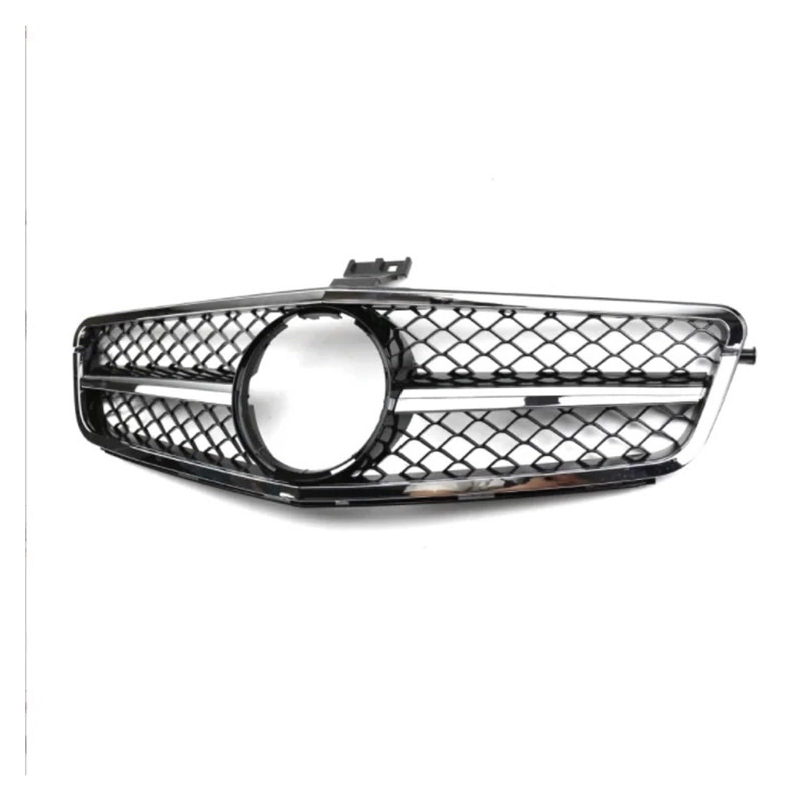 Auto Front Gitter Frontstoßstangengrill Für Für Benz Für C W204 Sport Racing Grill Diamond 2007 2008 2009 2010 2011 2012 2013 2014 Facelift Kapuze Kühlergrill(AMG Chrome) von JHMHCOQ