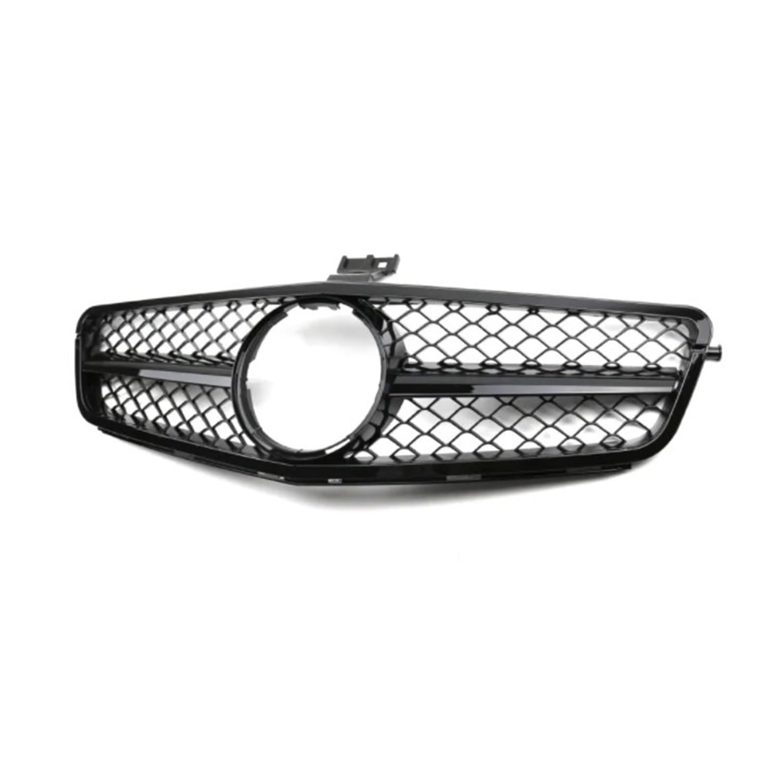 Auto Front Gitter Frontstoßstangengrill Für Für Benz Für C W204 Sport Racing Grill Diamond 2007 2008 2009 2010 2011 2012 2013 2014 Facelift Kapuze Kühlergrill(AMG Gloss Black) von JHMHCOQ