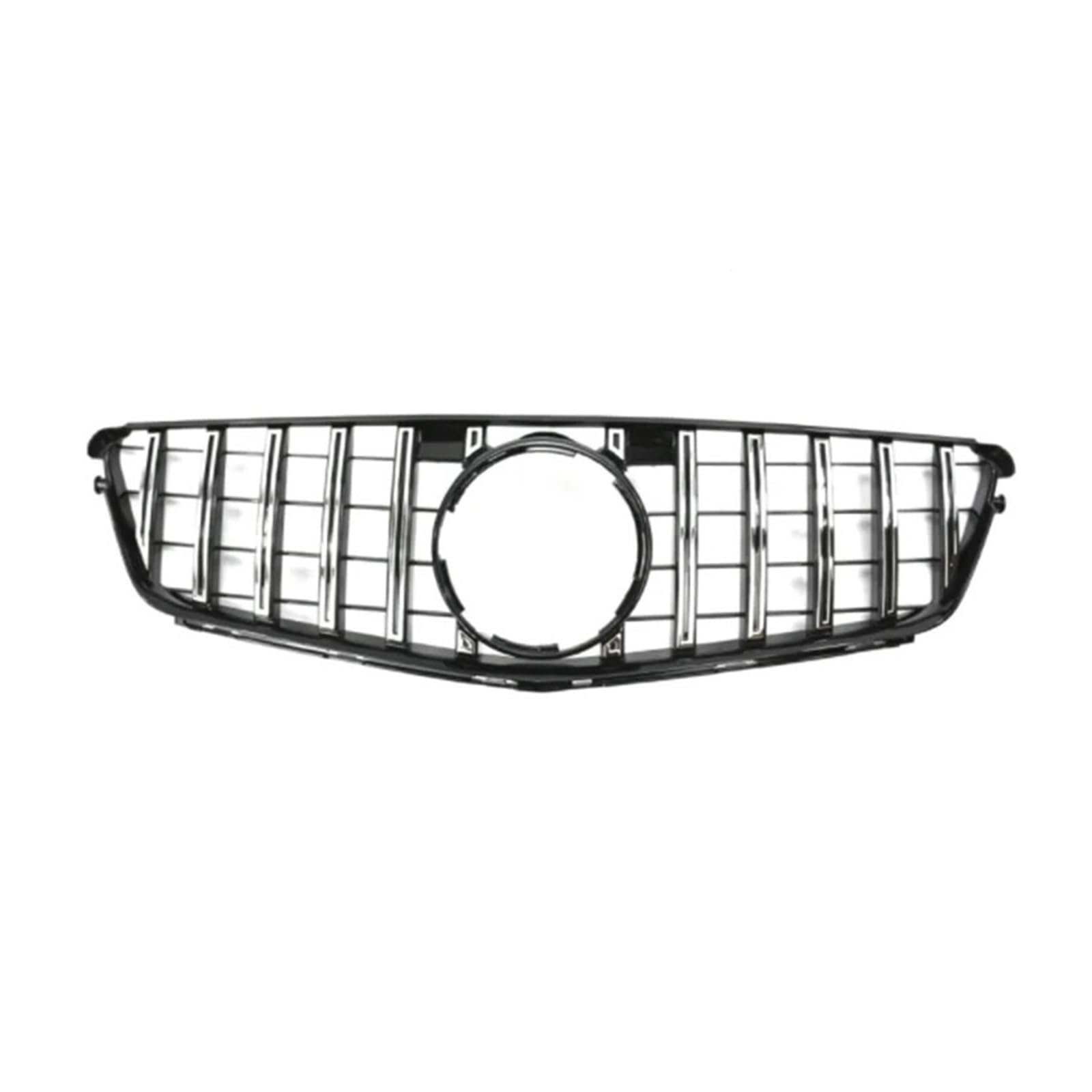 Auto Front Gitter Frontstoßstangengrill Für Für Benz Für C W204 Sport Racing Grill Diamond 2007 2008 2009 2010 2011 2012 2013 2014 Facelift Kapuze Kühlergrill(GT Sliver) von JHMHCOQ