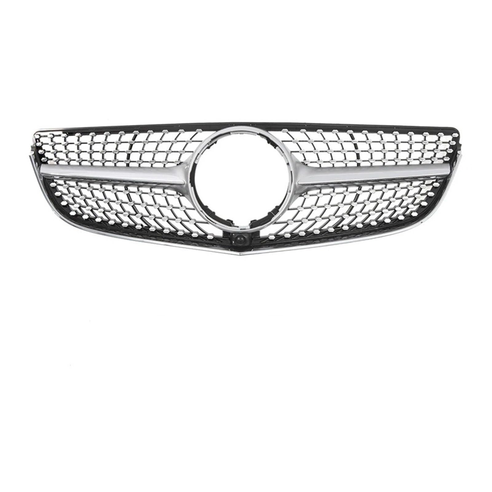 Auto Front Gitter Frontstoßstangengrill Für Für Benz Für E-Klasse Für W207 Für E250 Für E400 Für E500 2014 2015 2016 Obere Gitter Kapuze Kühlergrill(Diamonds-Silver) von JHMHCOQ