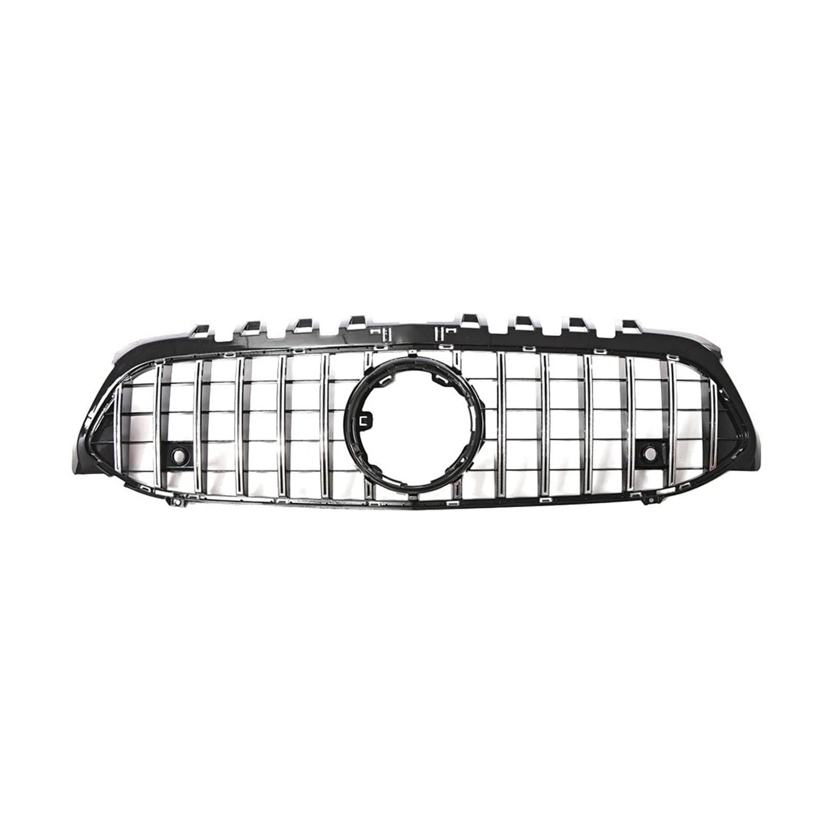 Auto Front Gitter Für Für Benz Für A-Klasse Für W177 Für A200 Für A220 Für A250 Für A35 Schwarz Diamanten Stil Kühlergrill Schwarz Front Stoßstange Grille Kapuze Kühlergrill(GT-Silver) von JHMHCOQ