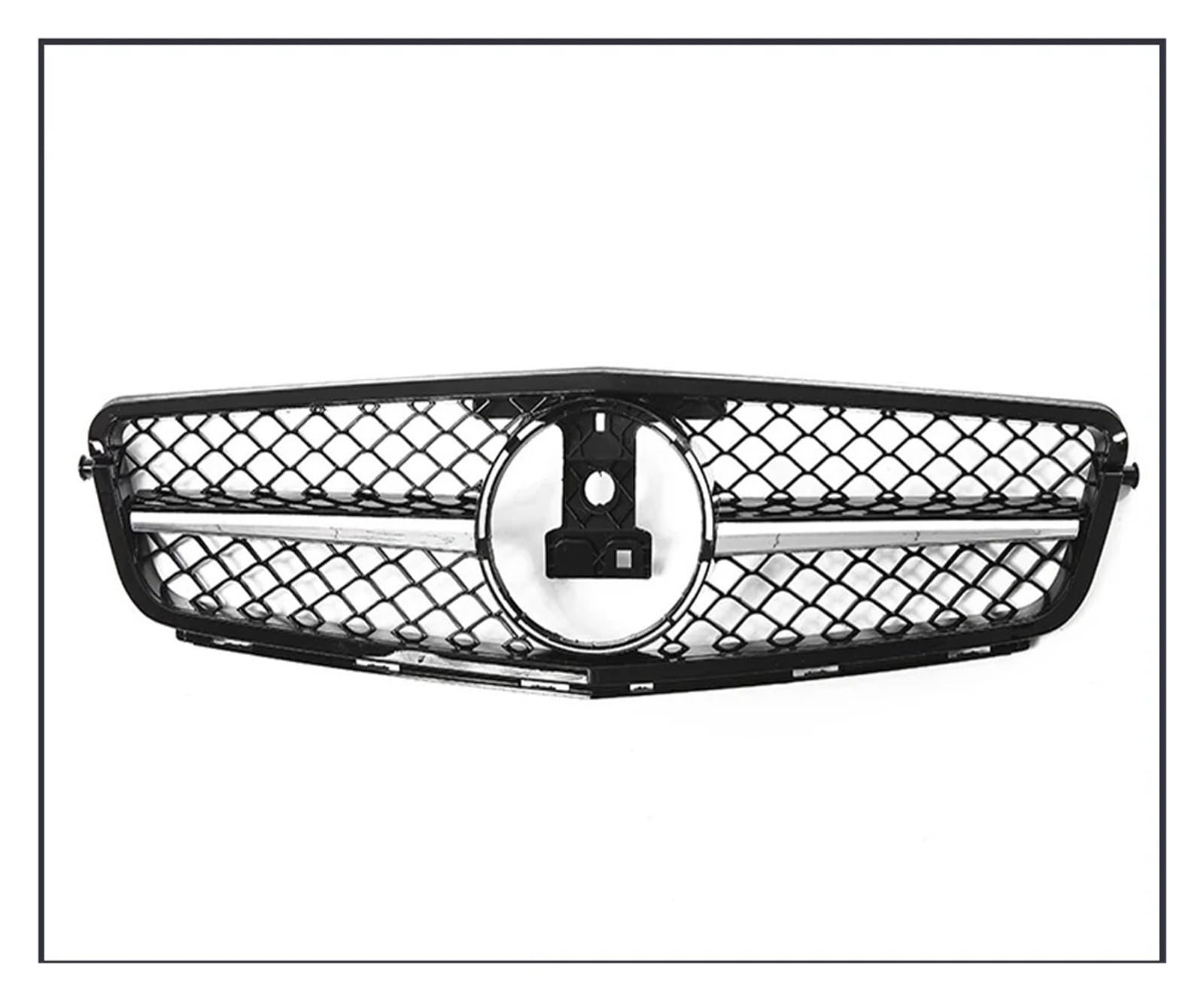 Auto Front Gitter Renngrills Für Für Benz Für C-Klasse Für W204 2008 2009 2010–2014 Für C180 Für C250 Für C350 Frontstoßstangengrill Kühlergrill Kapuze Kühlergrill(AMG Black Pin) von JHMHCOQ
