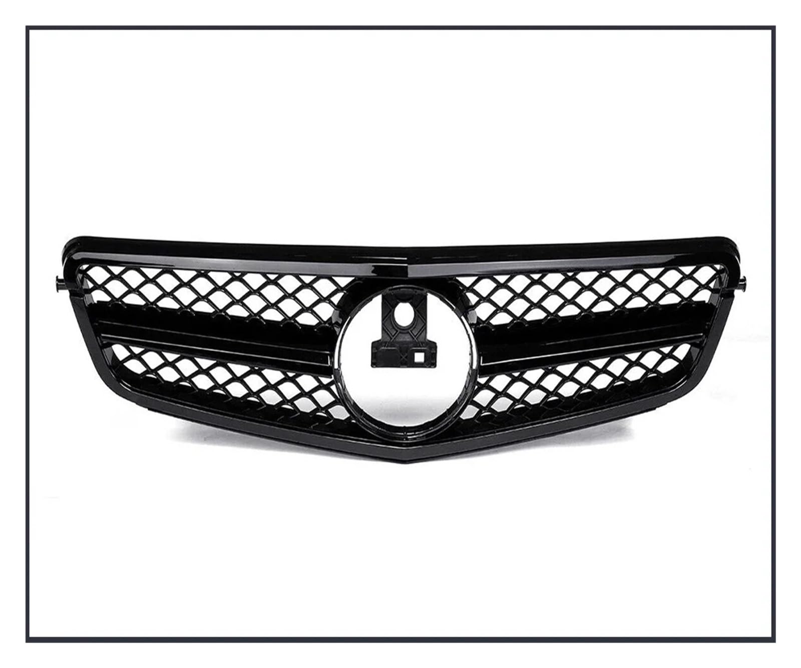 Auto Front Gitter Renngrills Für Für Benz Für C-Klasse Für W204 2008 2009 2010–2014 Für C180 Für C250 Für C350 Frontstoßstangengrill Kühlergrill Kapuze Kühlergrill(AMG Glossy Black) von JHMHCOQ