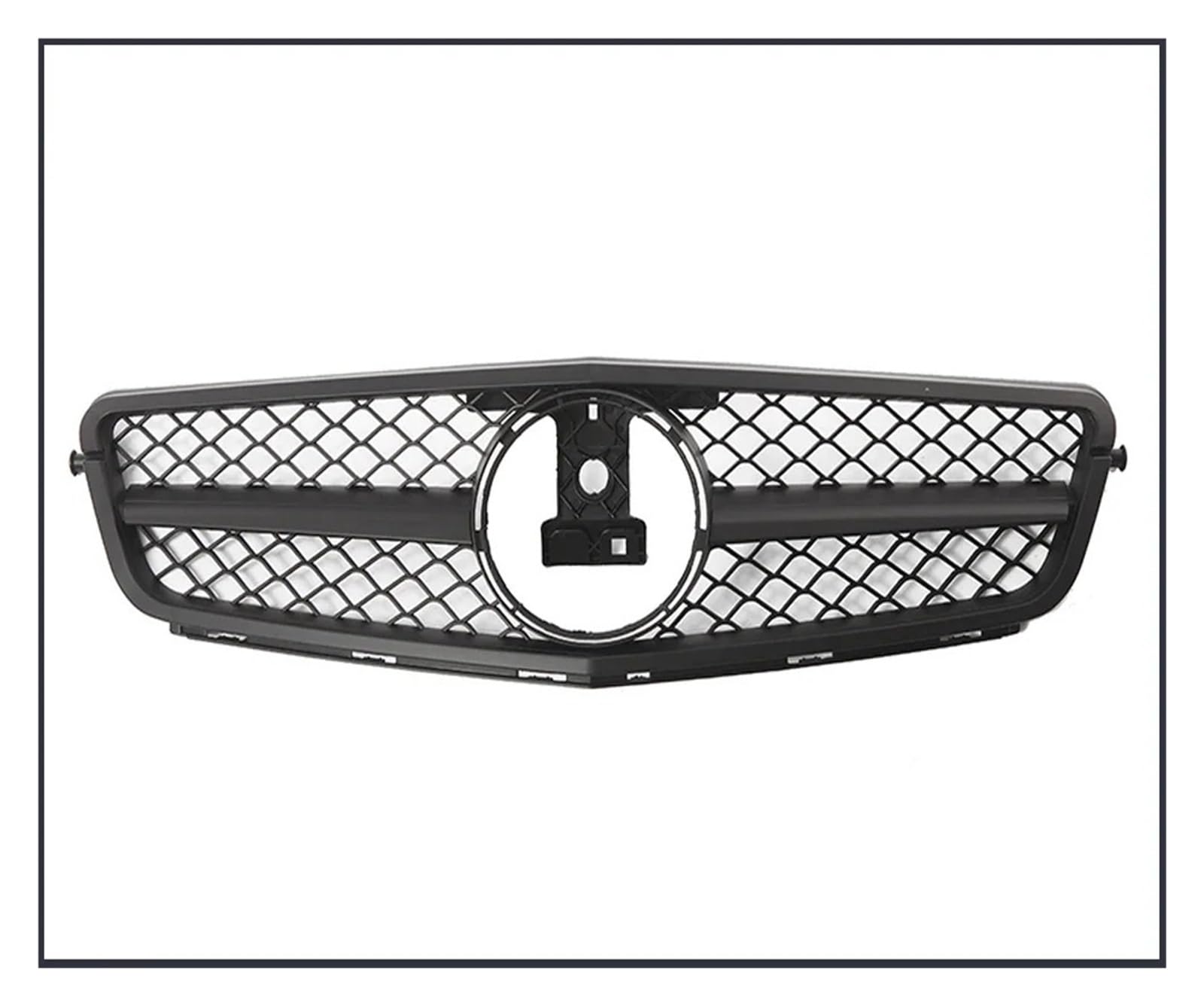 Auto Front Gitter Renngrills Für Für Benz Für C-Klasse Für W204 2008 2009 2010–2014 Für C180 Für C250 Für C350 Frontstoßstangengrill Kühlergrill Kapuze Kühlergrill(AMG Matte Black) von JHMHCOQ