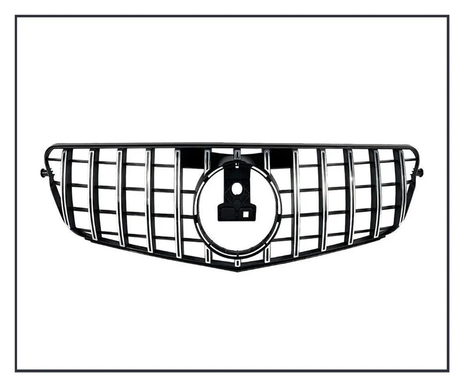 Auto Front Gitter Renngrills Für Für Benz Für C-Klasse Für W204 2008 2009 2010–2014 Für C180 Für C250 Für C350 Frontstoßstangengrill Kühlergrill Kapuze Kühlergrill(GTR Silver) von JHMHCOQ
