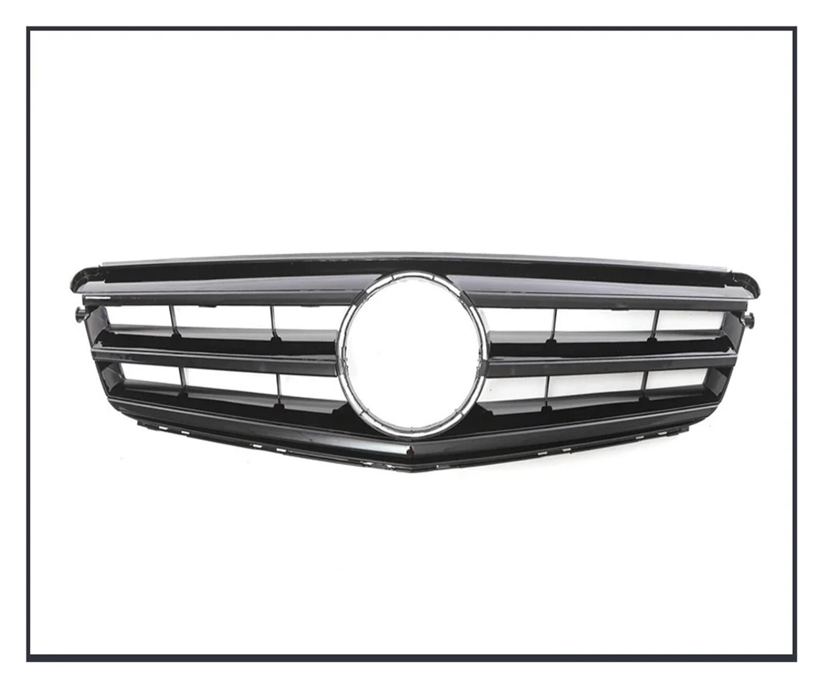 Auto Front Gitter Renngrills Für Für Benz Für C-Klasse Für W204 2008 2009 2010–2014 Für C180 Für C250 Für C350 Frontstoßstangengrill Kühlergrill Kapuze Kühlergrill(Sport Glossy Black) von JHMHCOQ