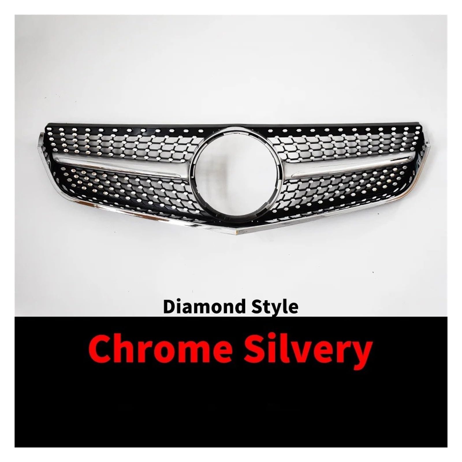 Auto Front Gitter Sport Front Kühler Gitter Stoßstange Grille Grill Für Für Benz Für W207 Für C207 Für A207 Für E Coupe 2009 2010 2011 2012-2016 Kapuze Kühlergrill(09-12 Diamond Silver) von JHMHCOQ