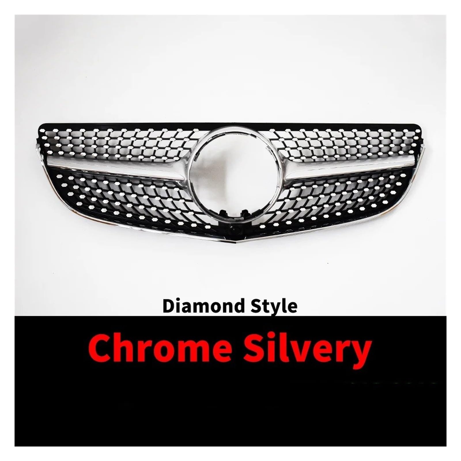 Auto Front Gitter Sport Front Kühler Gitter Stoßstange Grille Grill Für Für Benz Für W207 Für C207 Für A207 Für E Coupe 2009 2010 2011 2012-2016 Kapuze Kühlergrill(13-16 Diamond Silver) von JHMHCOQ