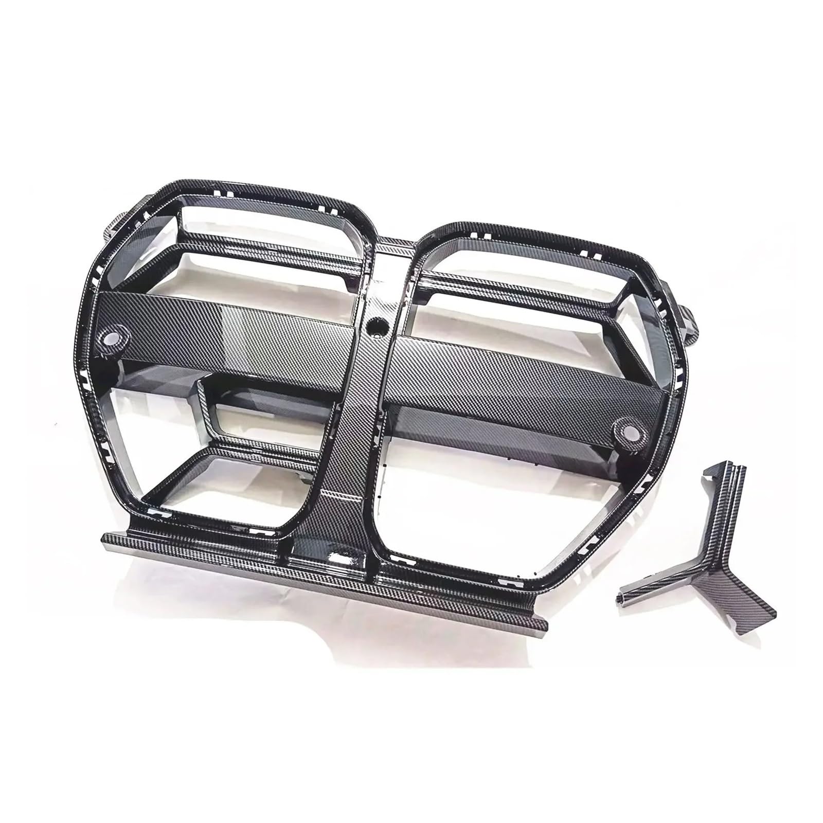 Auto Front Gitter Vordere Stoßfänger Kühlergrill Für G80 Für M3 Für G82 Für G83 Für M4 2021 2022 2023 Für CSL Style Fronthubenkidney Grill Kapuze Kühlergrill(Carbon Fiber Pattern) von JHMHCOQ