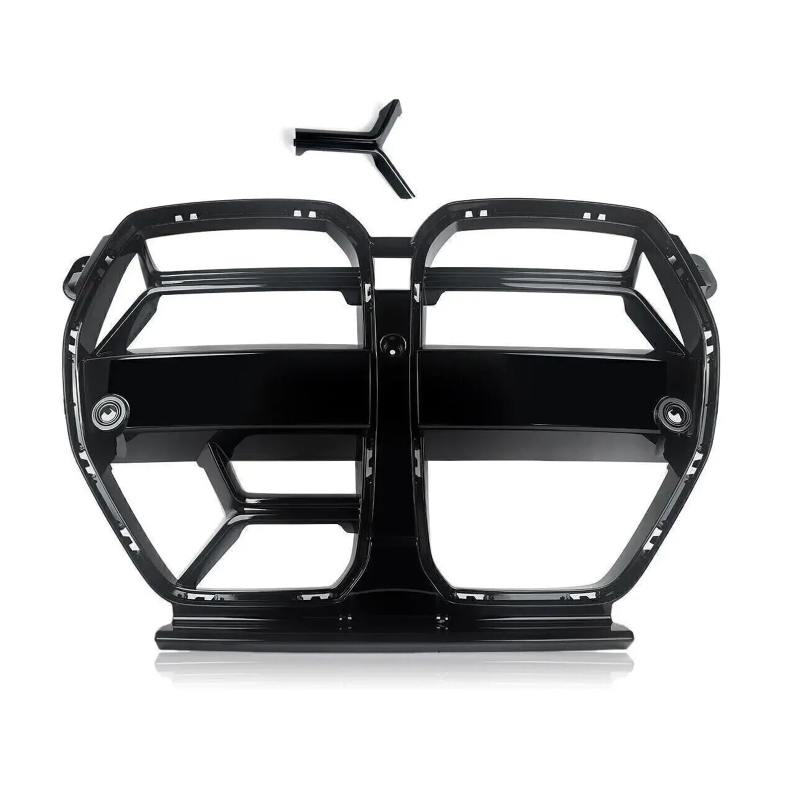 Auto Front Gitter Vordere Stoßfänger Kühlergrill Für G80 Für M3 Für G82 Für G83 Für M4 2021 2022 2023 Für CSL Style Fronthubenkidney Grill Kapuze Kühlergrill(Glossy Black) von JHMHCOQ