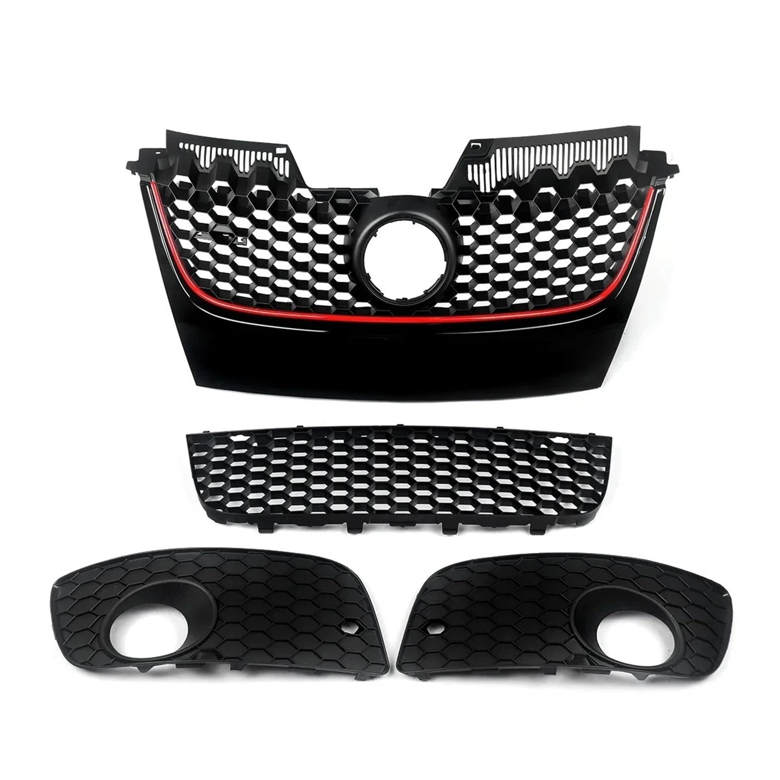 Auto Front Gitter Vorderer Wabengrill Schwarz Mit Rotem Rand Für VW Für Golf Für MK5 Für Jetta Für GLI Für GTI 2006 2007 2008 2009 Kapuze Kühlergrill Auto Front Gitter Vorderer Wabengrill Schwarz Mit Rotem Rand Für VW Für Golf Für MK5 Für Jetta Für GLI Für GTI 2006 2007 2008 2009 Kapuze Kühlergrill von JHMHCOQ