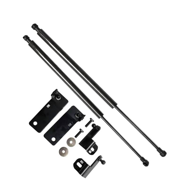 Gasfeder Dämpfer Motorhaube Für Mazda Für MX-5 Für MX5 NC 2006 2007 2008 2009 2010-2015 Ändern Auto Front Motorhaube Haube Gas Streben Schock Dämpfer Lift Unterstützt Federbeinfedern(Black carbon fibe von JHMHCOQ