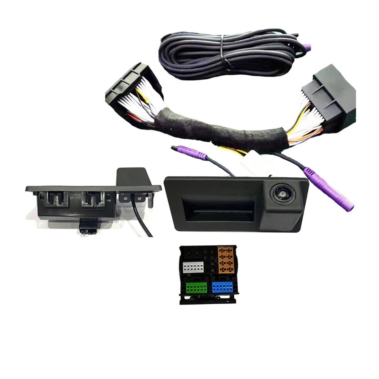 Rückfahrkamera Set Auto Can-Bus Rückfahrkamera Dynamische Flugbahn Parken Rückfahrkamera Für VW Für Tiguan 187B 280 Für MQB PQ Auto-Rückfahrkamera Rückfahrkamera HD Rückfahrkamera(MQB-Cam A) von JHMHCOQ