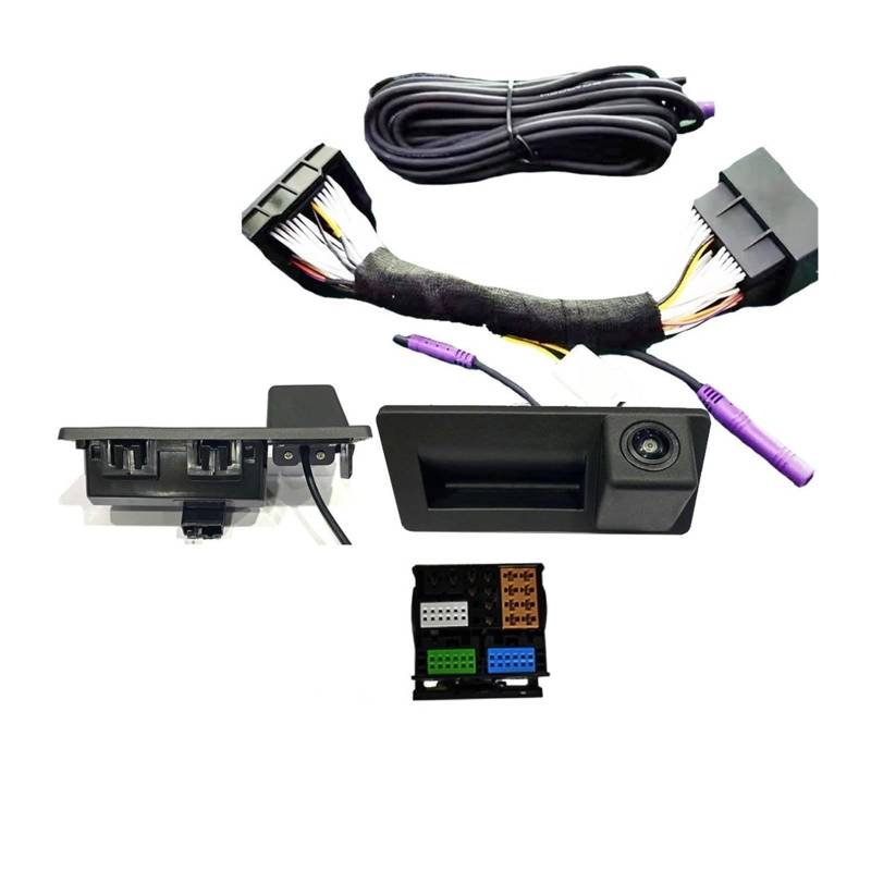 Rückfahrkamera Set Auto Can-Bus Rückfahrkamera Dynamische Flugbahn Parken Rückfahrkamera Für VW Für Tiguan 187B 280 Für MQB PQ Auto-Rückfahrkamera Rückfahrkamera HD Rückfahrkamera(MQB-Cam A) von JHMHCOQ