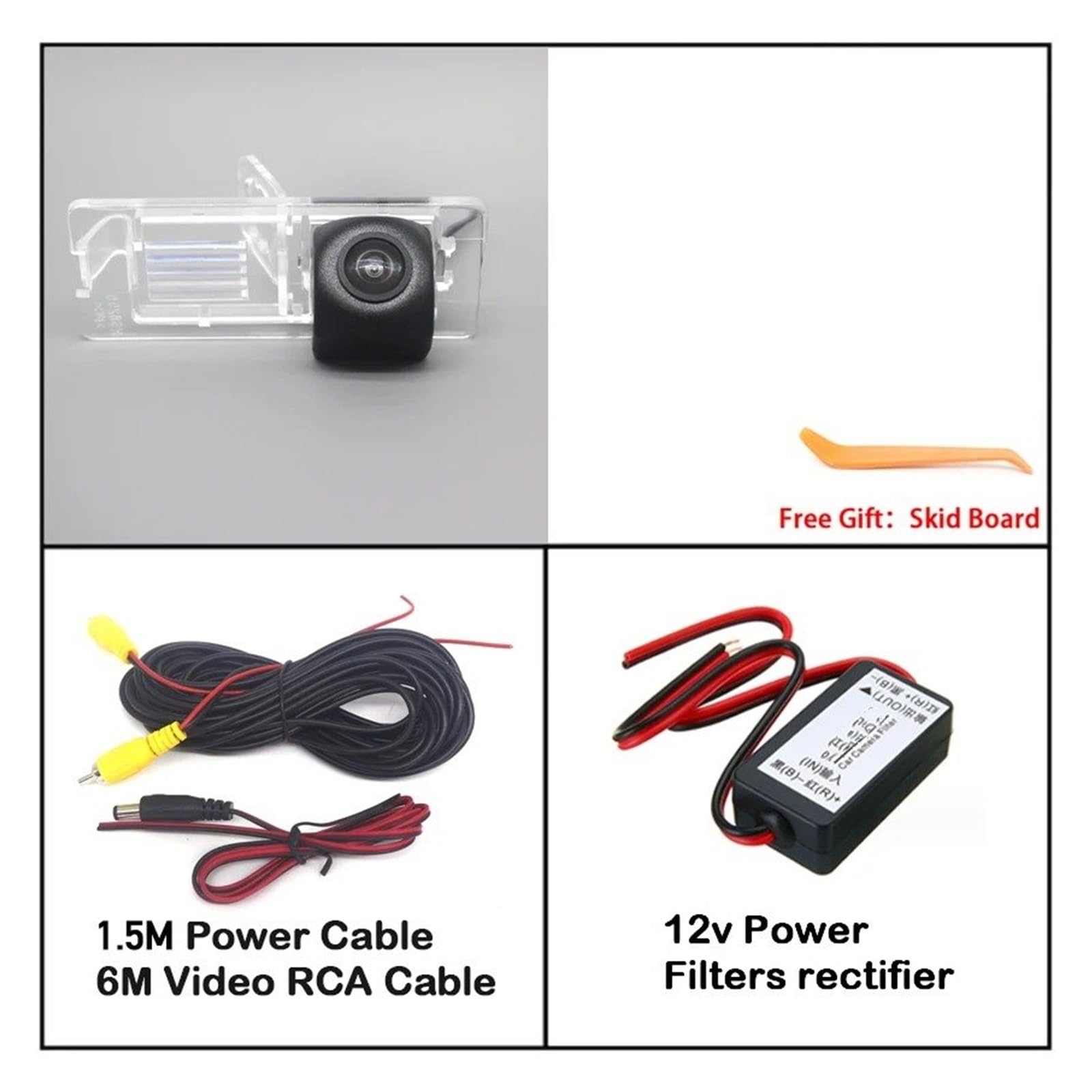 Rückfahrkamera Set Auto Reverse Rückansicht Kamera Für Clio 4 Für MK3 Für MK4 2012 2013 2014 2015 2016 2017 2018 Zubehör HD CCD Nacht Vision CAM HD Rückfahrkamera(Camera with Filters) von JHMHCOQ