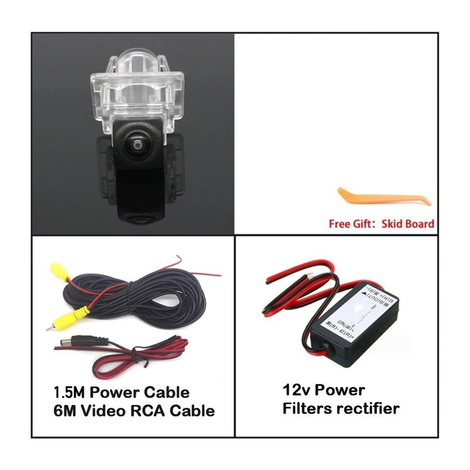 Rückfahrkamera Set Auto Rückansicht Kamera Für Für Benz Für C Klasse W204 2007 2008 2009 2010 2011 2012 2013 2014 HD Nacht Vision Auto Reverse Kamera HD Rückfahrkamera(Camera with Filters) von JHMHCOQ