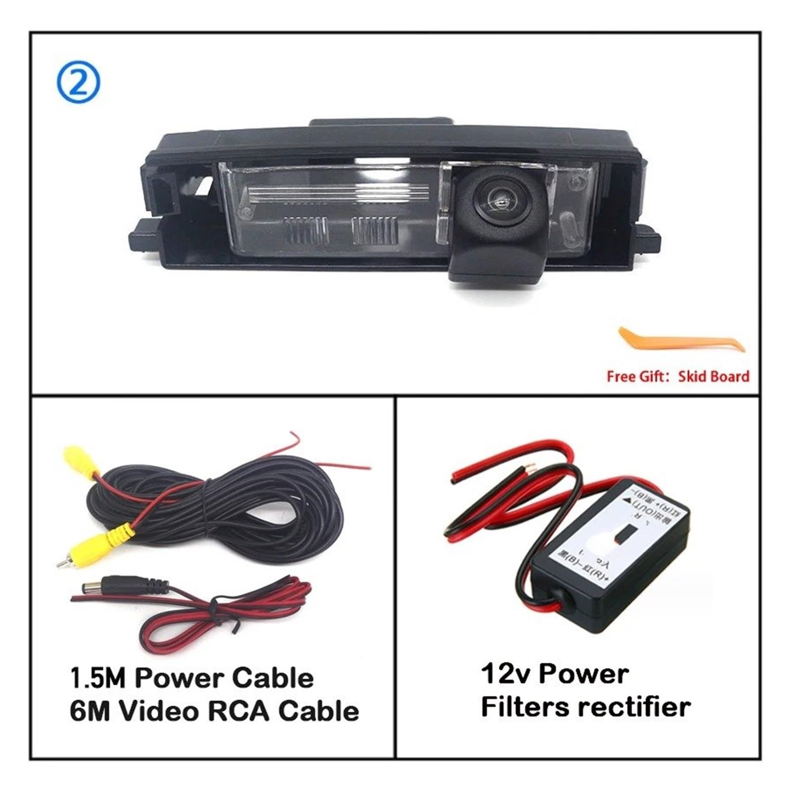Rückfahrkamera Set Auto Rückfahr Back Up Parkplatz Rückansicht Kamera HD CCD Nachtsicht Für Citroen Für C1 2014 2015 2016 2017 2018 2019 2020 2021 HD Rückfahrkamera(Camera with Filters) von JHMHCOQ