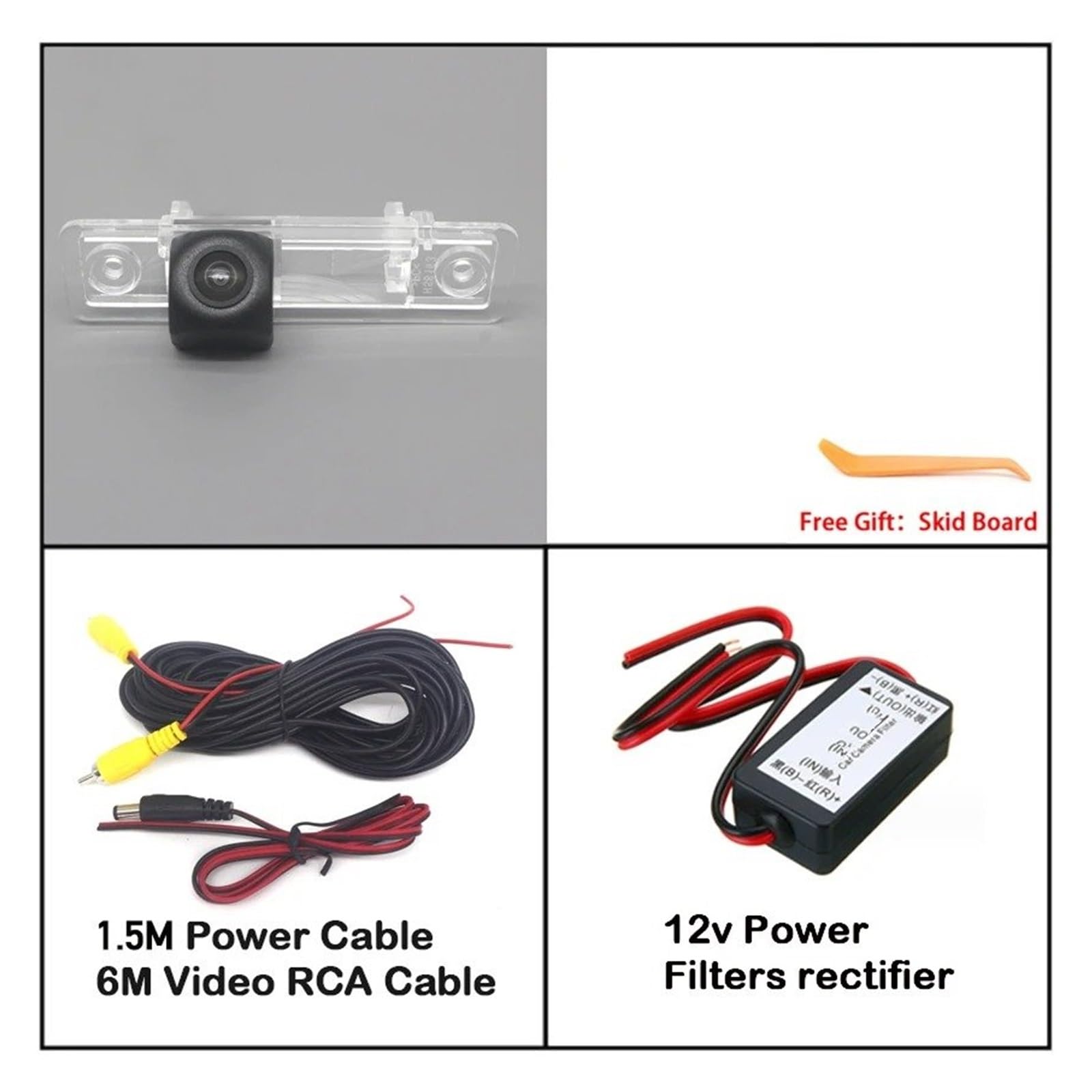 Rückfahrkamera Set Rückfahrkamera Auto-Backup-Rückfahrkamera CCD Für Opel Für Astra F Für Astra G Für Corsa B Für Omega AB Vectra B Zaf 1995-2005 HD Rückfahrkamera(Camera with Filters) von JHMHCOQ