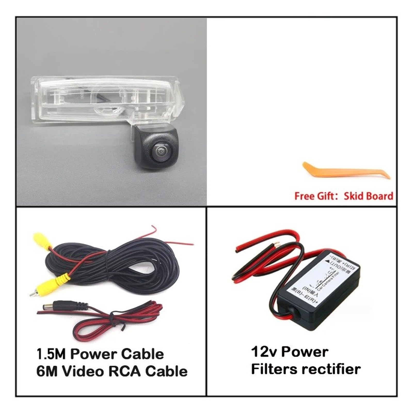 Rückfahrkamera Set Rückfahrkamera Rückfahrkamera Auto-Backup-Kamera Full HD CCD Nachtsicht Für Lexus Für ES300 ES330 ES 300 330 2002 2003 2004 2005 2006 HD Rückfahrkamera(Camera with Filters) von JHMHCOQ
