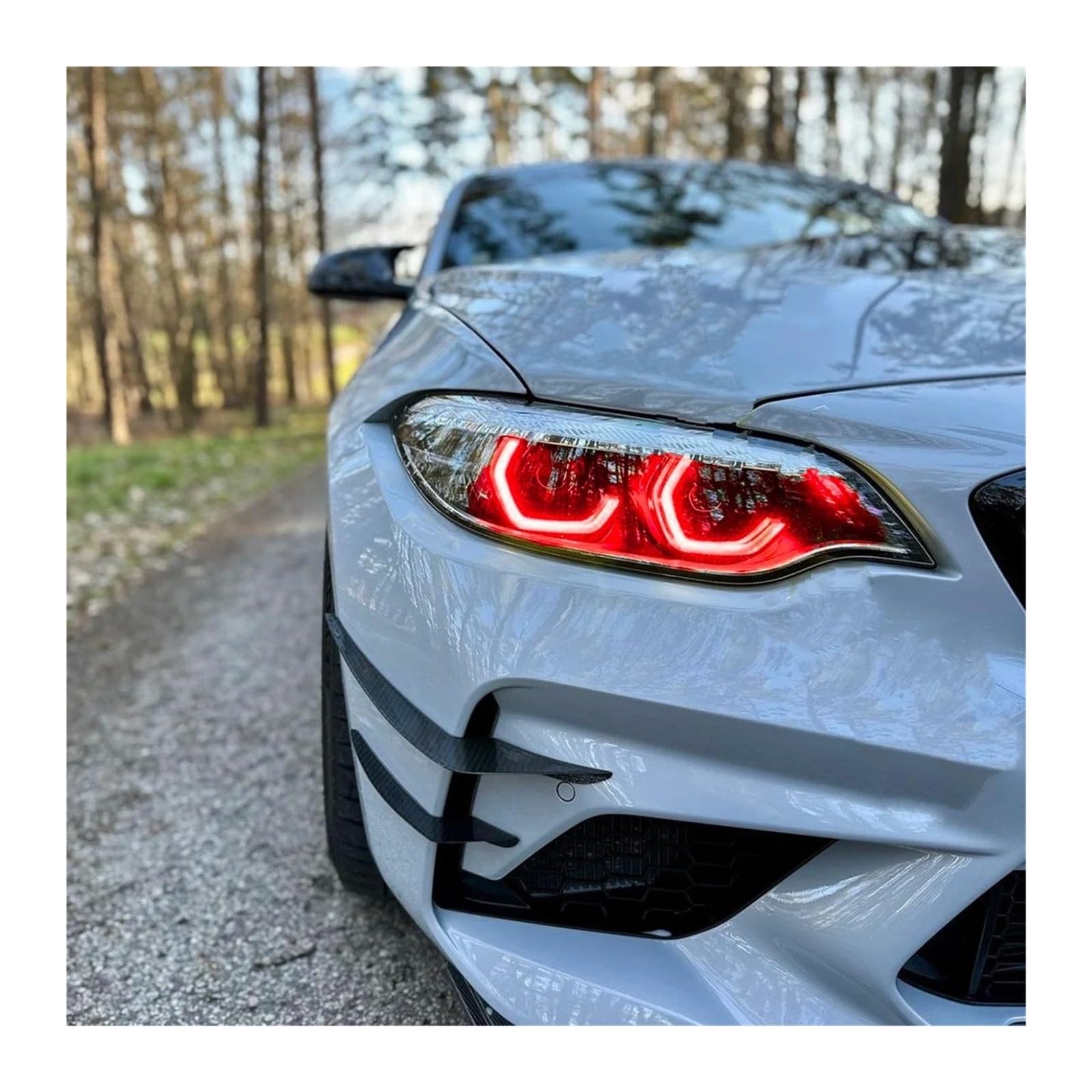 Scheinwerfer für BMW M2 2er-Serie DRL Mehrfarbige LED F22 F23 F87 2018 2019 2020 Zitronengelb Angel Eyes LCI Tagfahrlicht 63117494851 63117494852 Autoscheinwerfer (rot) von JHMHCOQ