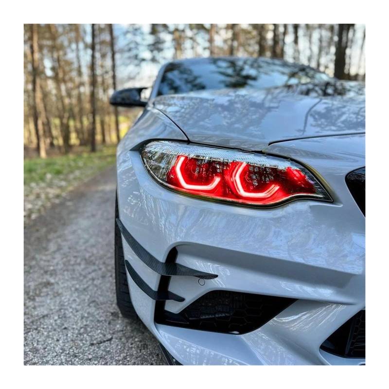 Scheinwerfer für BMW M2 2er-Serie DRL Mehrfarbige LED F22 F23 F87 2018 2019 2020 Zitronengelb Angel Eyes LCI Tagfahrlicht 63117494851 63117494852 Autoscheinwerfer (rot) von JHMHCOQ
