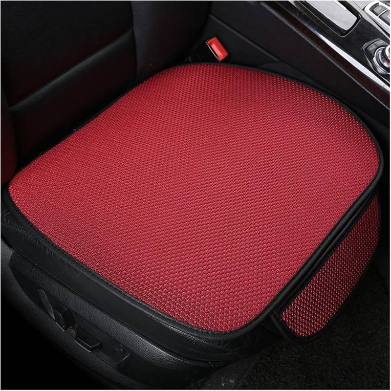 JHYGBKYHGG Eisseide Auto Sitzauflage für Citroen C5 Sedan 2005-2025, Autositzauflage Universal Sommer Autositzbezug Auto Vordersitz Rücksitz Kissen,C/Red-Front*2 von JHYGBKYHGG