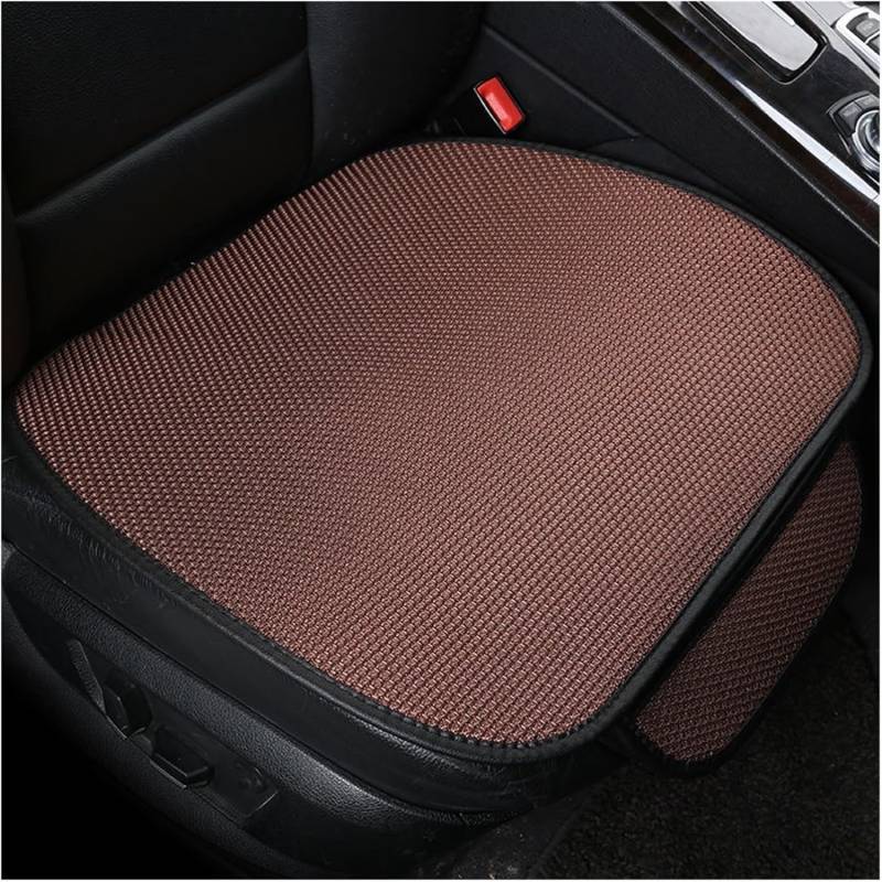 JHYGBKYHGG Eisseide Auto Sitzauflage für Mercedes Benz E-Klasse E280 2010-2025, Autositzauflage Universal Sommer Autositzbezug Auto Vordersitz Rücksitz Kissen,F/Coffee-Front*2 von JHYGBKYHGG