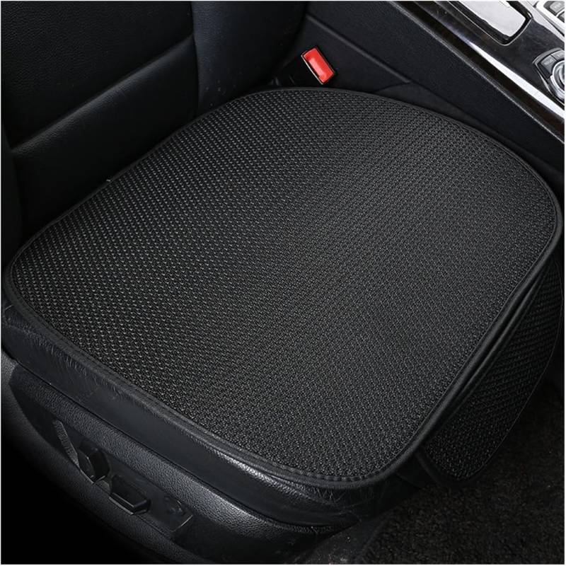 JHYGBKYHGG Eisseide Auto Sitzauflage für VW Passat B7 Variant/Wagon 2010-2025, Autositzauflage Universal Sommer Autositzbezug Auto Vordersitz Rücksitz Kissen,A/Black-Front*2 von JHYGBKYHGG
